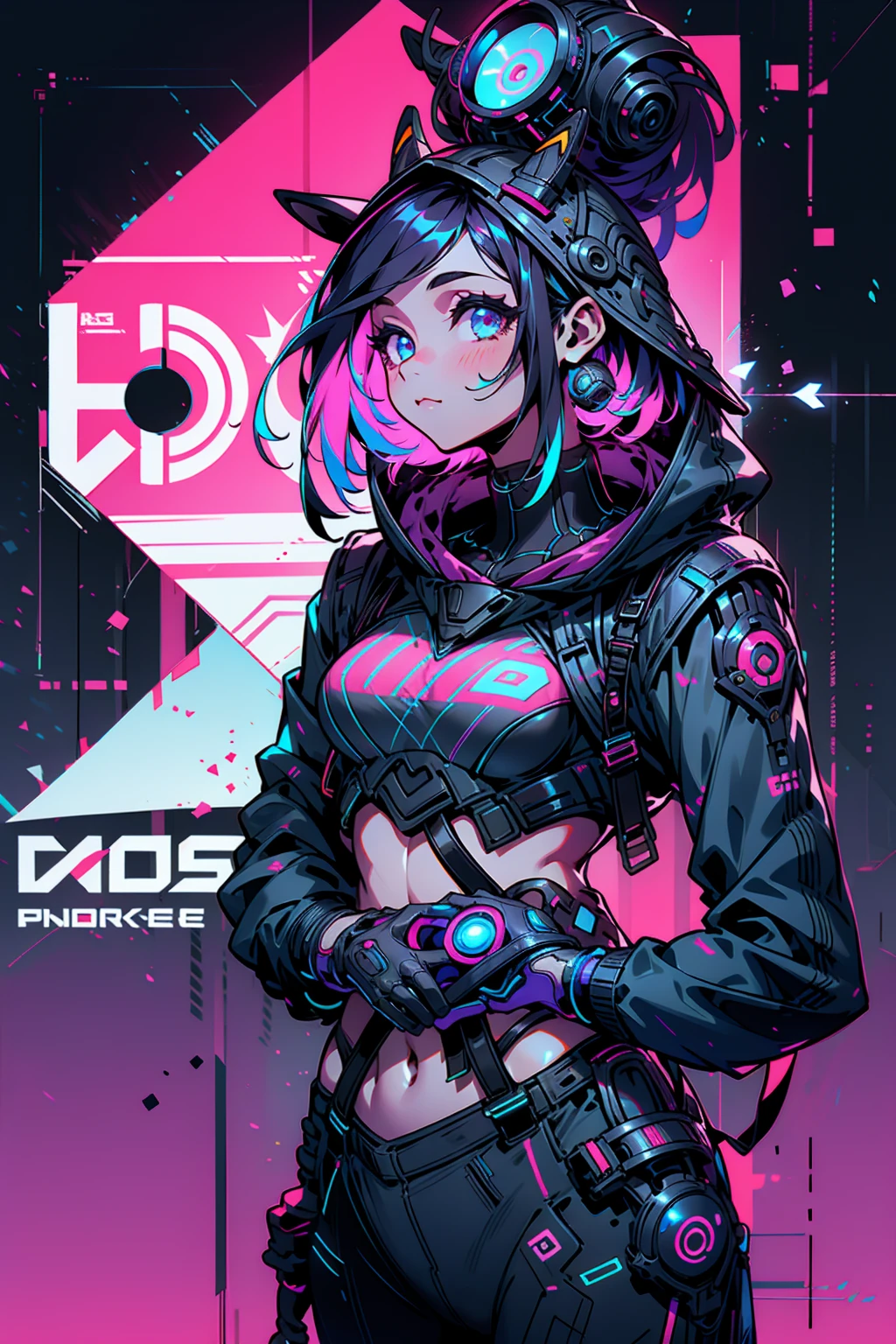 Best quality, (masterpiece:1.2), best detail face, 1 girl, big breasts, 18 yo, 8k,absurdres,unity 8k wall paper,(extremely detailed:1.3), highest realistic, (soft neon light:1.1), (floating hair:1.2), (psychedelic:1.2), ((The space where RAVE is taking place)), A lazy, annoying attitude, Light clothing in summer, dark color palette, blonde mesh hair color, You can see the whole room
