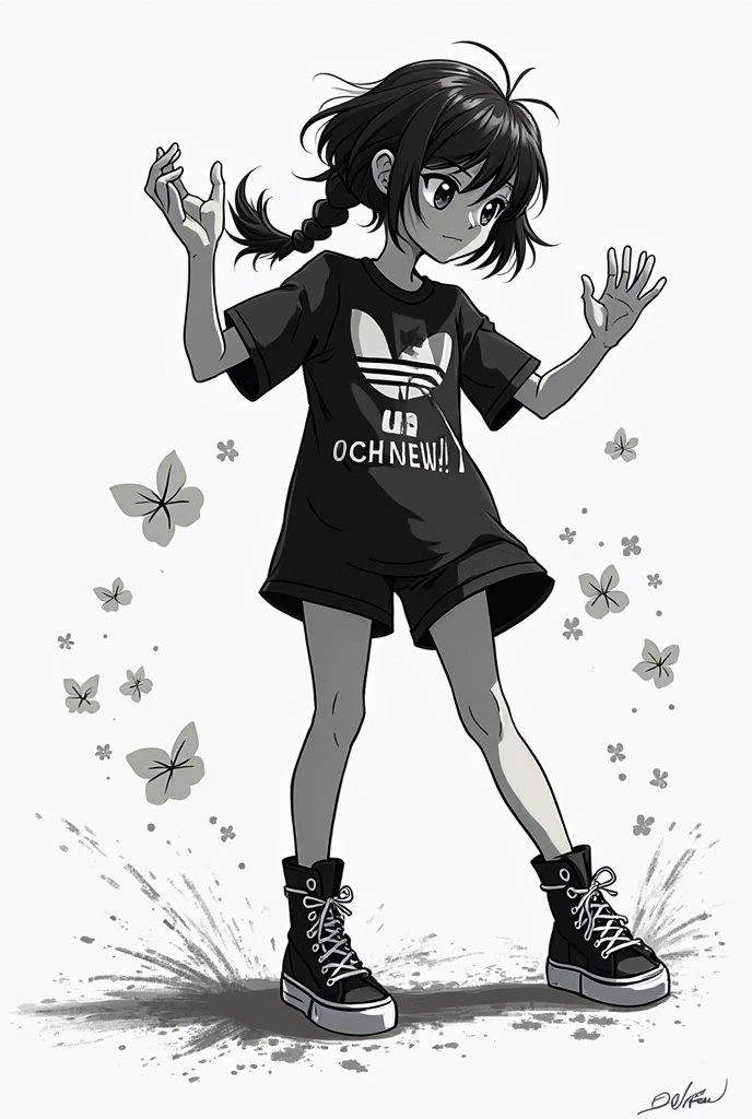young girl sitting on the floor with her legs crossed, dark skinned, short hair, messy hair, she is wearing streetwear, wearing skirt, woman in streetwear, as fashion editorial 90s, comme des garcon campaign, striped socks, close-up on legs, ad image, e-girl, e - girl, wearing kneesocks, julia sarda