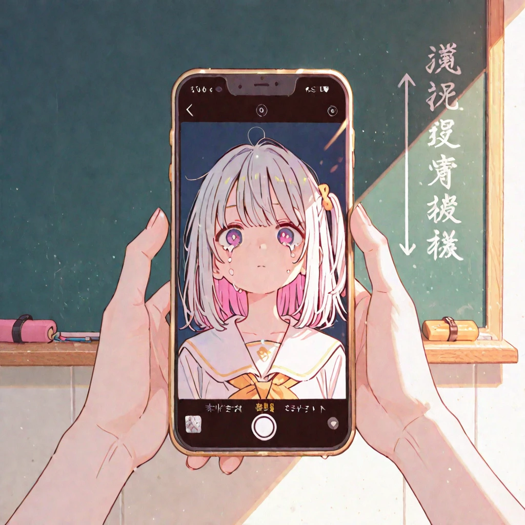 masterpiece, High resolution, classroom, (15 year old girl:1.2), (alone:1.1), teenager, (silver medium hair:1.5), (low twin tails:1.1), (dull bangs:1.8), (Pretty cute face), long sleeve (sailor suit), Near pleated skirt, stunned look, (has a thin gift box), woman lying on blue, Nude in yellow swimsuit on swimming pool wall, nipple, chest, alone, close your eyes, open your mouth