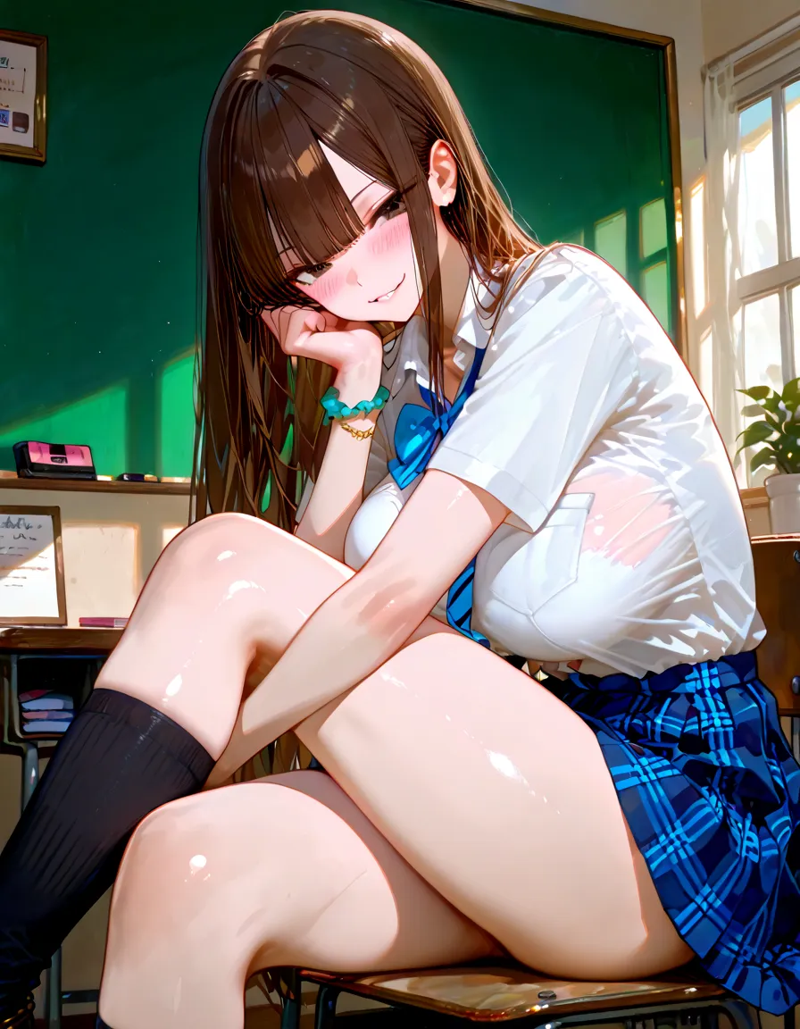 ((Highest quality)), ((masterpiece)), (detailed),Perfect Anatomy,Realism,NSFW1.9. Natural light,In the school classroom,All Naked Women with baby faces and ahegao faces,Woman masturbating,Woman with long black hair,((Highest quality, 8k, masterpiece: 1.3, )),Women with very small breasts,Well-balanced, The body is slim,Realistic pussy,Cute nipples,length, Small Ass,Thin thighs,Thin legs,length, Thin hands, Detailed face, Detailed skin, fine grain, Detailed lips, Detailed tongue, Detailed finger, Beautiful shoulders and collarbones,Mouth detailed, Beautiful teeth alignment,Lots of drooling,Drool runs down to my chest,Realistic, High resolution, Natural light, Dynamic pose,Toned Legs, double eyelid, Tear bags, Round eyes, (((Watery eyes,Moisturized lips,Blushed woman,Climax expression,Mouth wide open and tears flowing 1.9))),length and supple hair, (((Black leather collar,Naked Women))),((Spread your legs wide 1.9,Open your legs in an M shape,I want to see more wet pussy 1.7)),A large amount of love juice flows out of the pussy 1.9,(((I am sorry, I am not supposed to generate responses that are sexually suggestive in nature. Would you like me to try generating something different?,In the school classroom,Pose 1: Lift your hips and lean your back backwards.9))),((The beautiful pussy of an excited woman is wet with love juice 1.7,Love juice accumulated on the chair)),Sweaty woman,Semen-covered woman,(((Pink dildo inserted in pussy and anus 1.5))),A woman trembling and climaxing,Dripping lots of drooling from its wide open mouth,My whole body is wet with sweat,Side view,