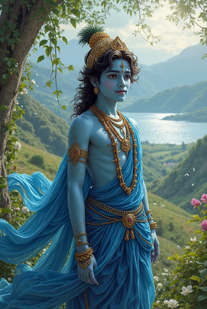 lord krishna in White clothes