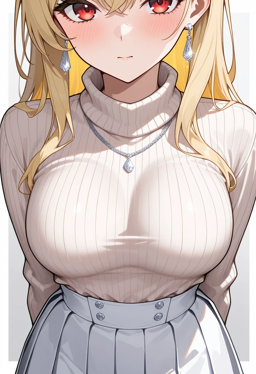 High resolution, Very detailed, perfect lighting, beautiful detailed eyes, ((masterpiece,Best Quality)), absurdities, alone, princess zelda, by the width, crown braid, Hair clip, pointy ears, pink shirt, long sleeves, Gloves without fingers, black gloves, Black pants, tight pants, smile, curves, nod, , deep neckline, deep neckline, bare breasts, bare breasts, NSFW, visible nipples, visible nipples