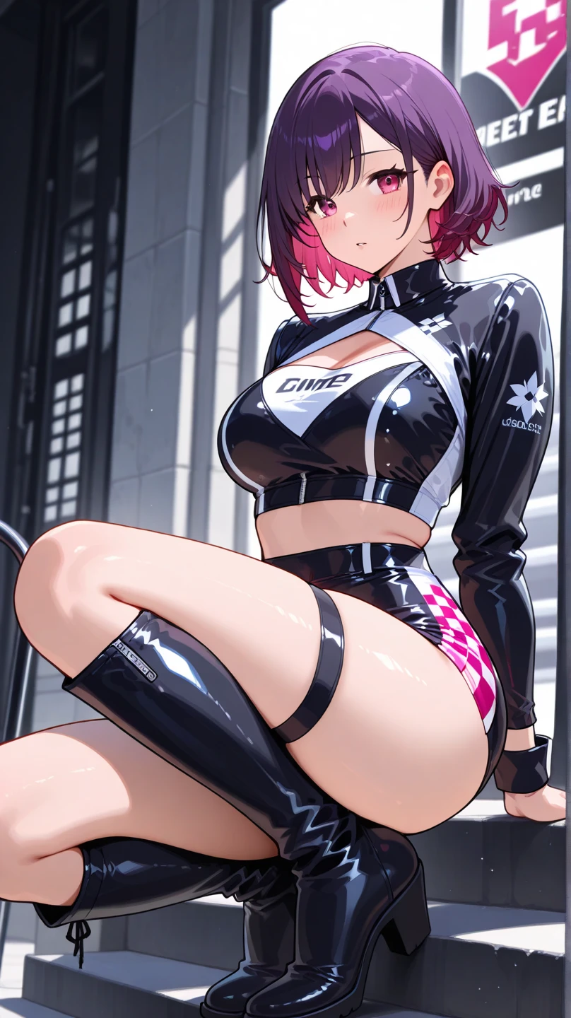 masterpiece, best quality, extreme detailed,1 girl ,gigagts, litle city, on bed:0.5, lying, grin,smile,large breasts,little city,little buildings, little skyscapers,sky,day, hands,cat ears,looming,pov,orange color short hair,tank top,masterpiece, best quality, absurdres, ultra detailed,mountain ,horizon,skyline