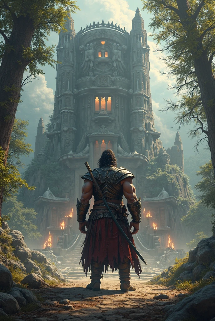 ((Best quality)), ((masterpiece)), (highly detailed:1.3)3D,tanjoreai , Amid a realm of enchantment and mythical wonders, tales of (heroes:1.1) and (heroines:1.2) unfold. In this realm, ancient prophecies predict the rise of a chosen champion destined to face a malevolent force that threatens to plunge the world into eternal darkness. The road to victory is spread across exotic and otherworldly landscapes, from mist-shrouded forests to towering crystalline peaks and (ethereal floating islands:1.1). Taking advantage of the arcane arts, (mighty wizards:1.1) conjure spells that weave intricate patterns of magic, while (elven archers:1.1) release arrows infused with ancient power. (Dwarven blacksmiths create legendary weapons:1.1) imbued with the essence of mythical creatures, capable of defeating even the most formidable enemies. The heroes embark on a dangerous mission, guided by ancient scrolls and enigmatic puzzles. Along their journey, they encounter wise mystics, shape-shifting creatures (mysterious sorceresses:1.1) who possess forbidden knowledge. As the heroes traverse the kingdoms, ancient ruins and forgotten temples reveal long-lost secrets and powerful artifacts. The clash of steel and the crackle of (magical energies:1.1) echo across ancient battlefields as the fate of the world hangs in the balance. Heroes must summon unwavering courage, unwavering unity, and unlock their true potential to overcome seemingly insurmountable odds and fulfill their heroic destinies. In this realm of high fantasy, where the realms of magic and technology intertwine, where legends are born and (epic:1.2) sagas unfold, where heroes rise and villains fall, embark on a grand adventure that will captivate the imagination and transport you to a world where anything is possible, HDR (High Dynamic Range), Ray Tracing,NVIDIA RTX, Super-resolution, Unreal 5, subsurface scattering, textur