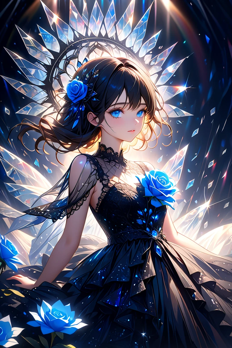 (masterpiece), (Highest quality), (Super detailed),(Disheveled Hair),(figure), (1 person), Are standing, Fashion Model, View your viewers, (interview), (Detailed Background),Beautiful attention to detail, Delicate and beautiful face, floating,(High saturation),(Colorful splashes),Colorful Bubbles,(The Shining), Focus on the face, Floating Flowers, Floating hair, (The Shining), Best lighting, Best Shadow, Only bad