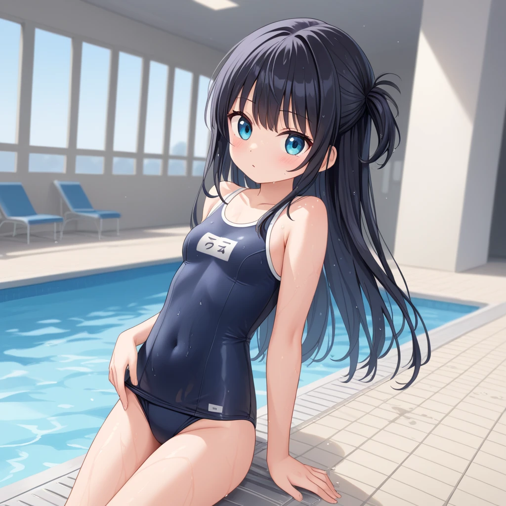 ((masterpiece、4K、8K、highest quality: 1.perfect fingers: 1.perfect anatomy: 1.3、background blur))、((Super precise expression))、((Maid swimwear))、((10 years old、thin、small face、dog ears、super beautiful girl、straight long hair))、beautiful eyes：1.1、smile、barefoot、（full body display、dynamic pose）、blue sky、resort hotel、Poolside、

