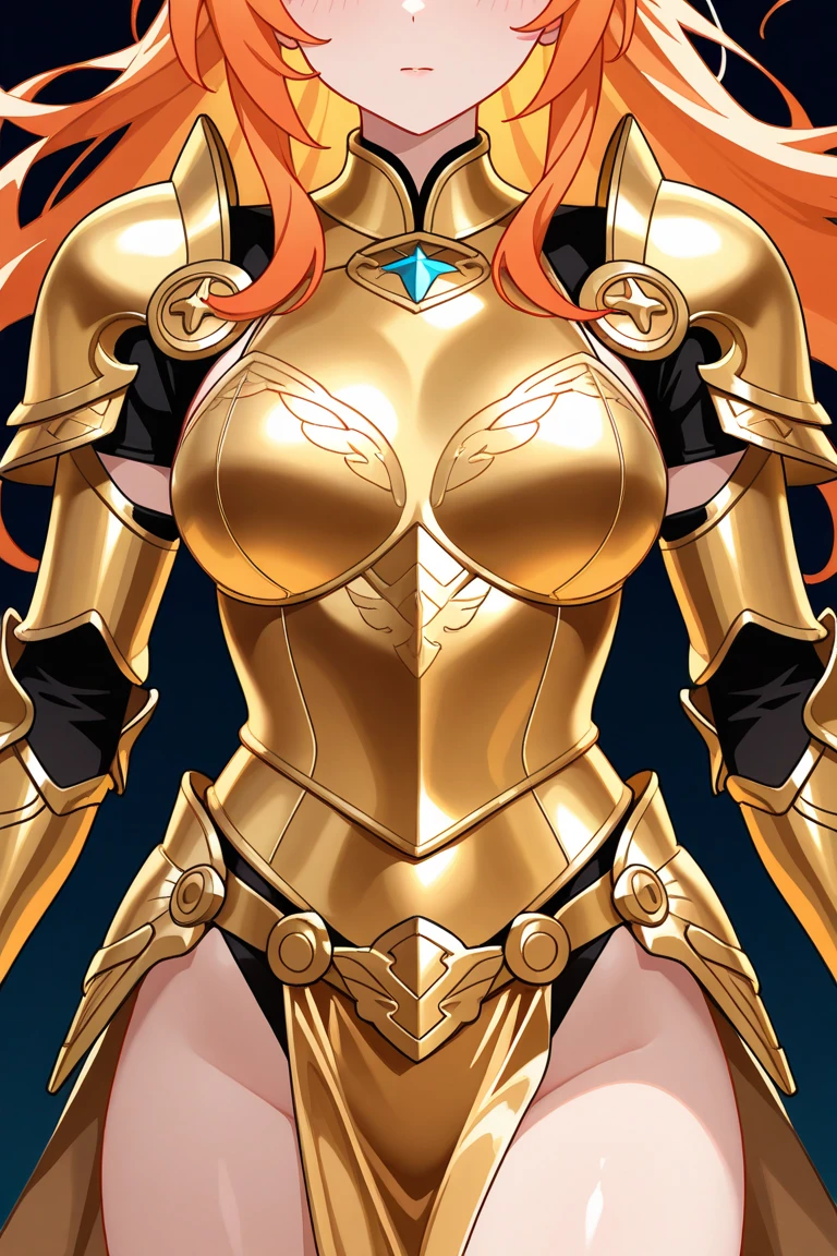 redhead, golden armour