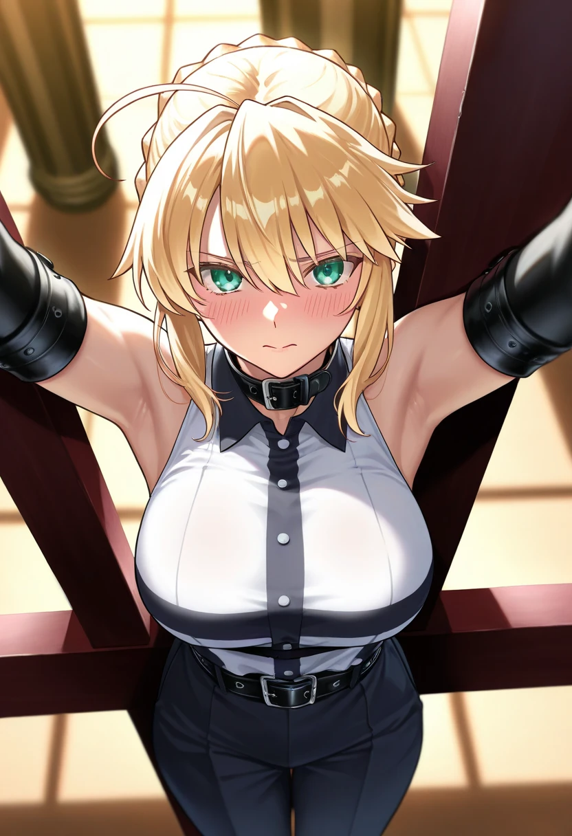 score_9, score_8_up, score_8,blach hair game character, smeared makeup, crying, blush, freckles, very detailed blue eyes,pretty woman, cute, short hair, medium breasts, ,redhead,30 yo,chained, handcuffed, on her knees, on the ground, gaping asshole, anal gape,scared, 1man, guard, fucked from behind, anal penetration, screaming, crying, sex, tied to a wall, bare breasts, breasts showing, cum covered, tongue out, cum on tongue, hair covering eye, face down, ass up,afraid, scared, screaming, saliva, dripping, crying, edgHarness, wearing edgHarness, leather harness edgChoker, 1girl, solo, close-up, wearing edgChoker Expressiveh, silver hair