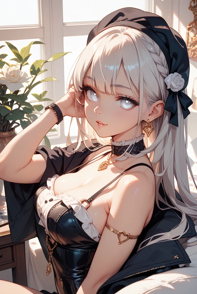 masterpiece, highest quality, One Girl, Thighs, beautiful girl, Flowers, Lots of small petals, Small waist, Large Breasts、RAWphotograph,Hands are precise、Face Light, Dynamic Lighting, Ultra-realistic, High resolution, photograph, Sharp focus, Highly detailed eyes and face,Symmetrical face、After bath