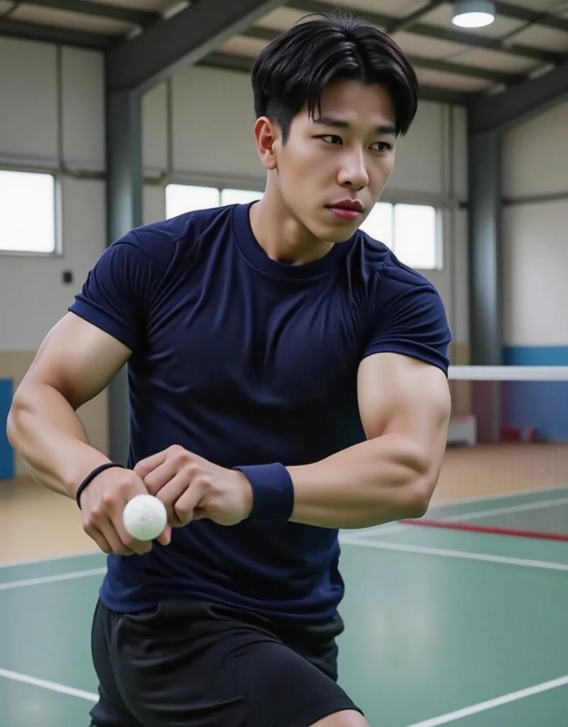 photorealistic, best quality, masterpiece, extremely detailed, sexy, homoerotic, extremely handsome, youthful, 25 year old muscular korean man, fair skin, (((muscular bodybuilder))), (((massive thighs))), wearing tank top and tiny shorts, round bubble butt, very sweaty, looking towards camera, throwing frisbee towards camera, big smile, happy, at park, side view, extremely romantic atmosphere, perfect face, perfect fingers, perfect hands, perfection