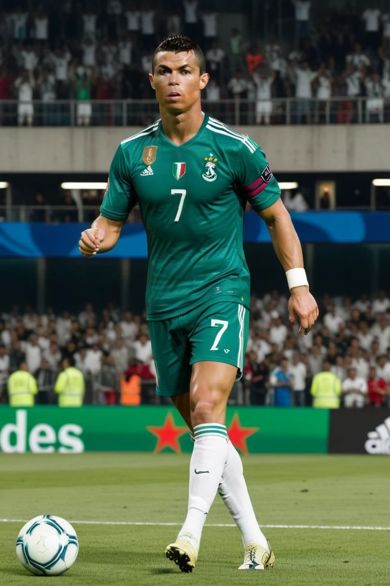Cristiano Ronaldo cr7, open zipper pants, thick perfect penis, dick spurting smeared milk, At night. On a football field at the stadium, raining, iphone selfie