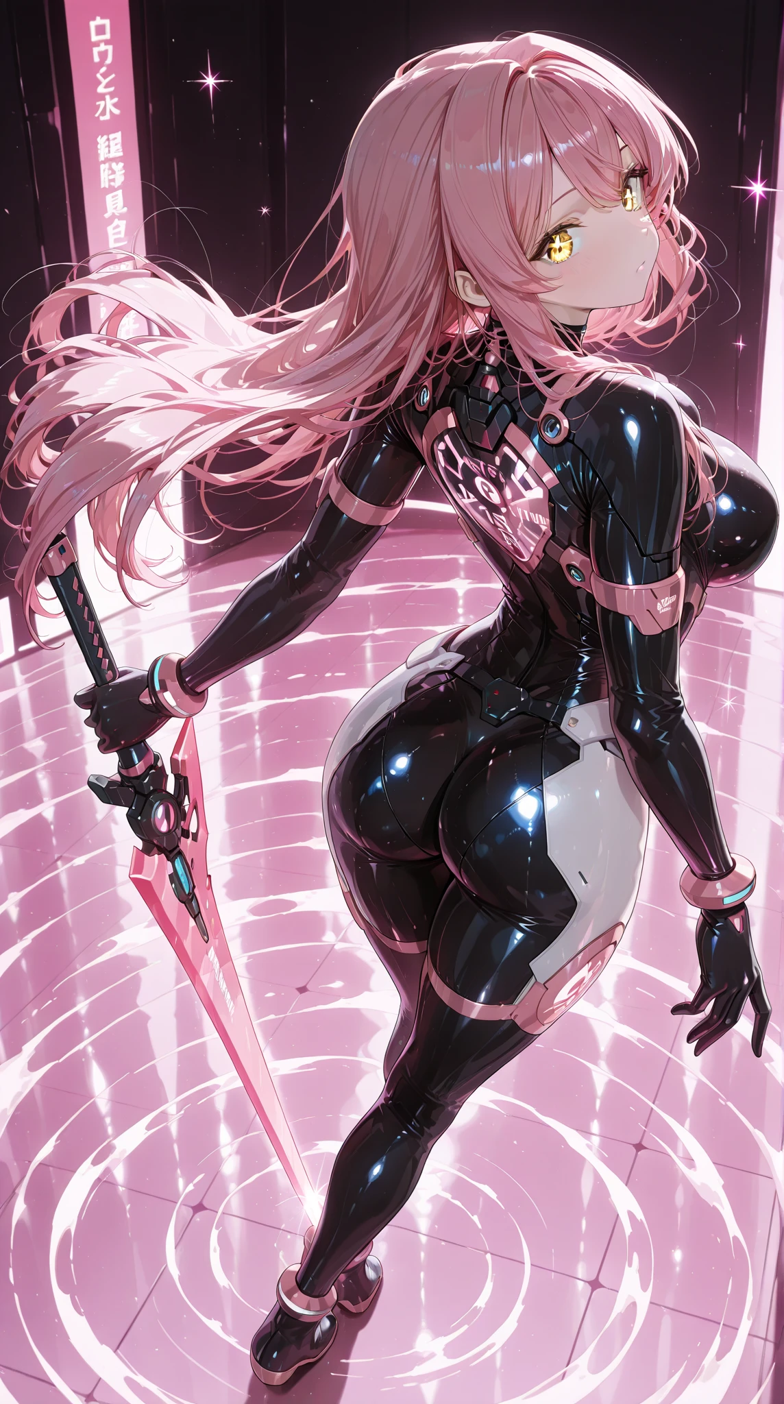 Jury, the character from Street Fighter, wearing her iconic classic look. She is standing full length. (She is dressed in a tight combat suit, full body, black and pink straight hair, ((micro string bikini micro)), Long black and pink boots : 1.2)cyberpunk, highlighting her beautiful body and showing her physical strength.((full body) ) frontal view, Your face is extremely beautiful, with delicate and expressive features. The image was captured in incredible 8K using the Canon EOS R6, front view, resulting in maximum quality and sharp detail, in full body standing. Every aspect of the image is a true masterpiece, highlighting the dedication to detail and artistry behind this cinematic depiction of Jury.