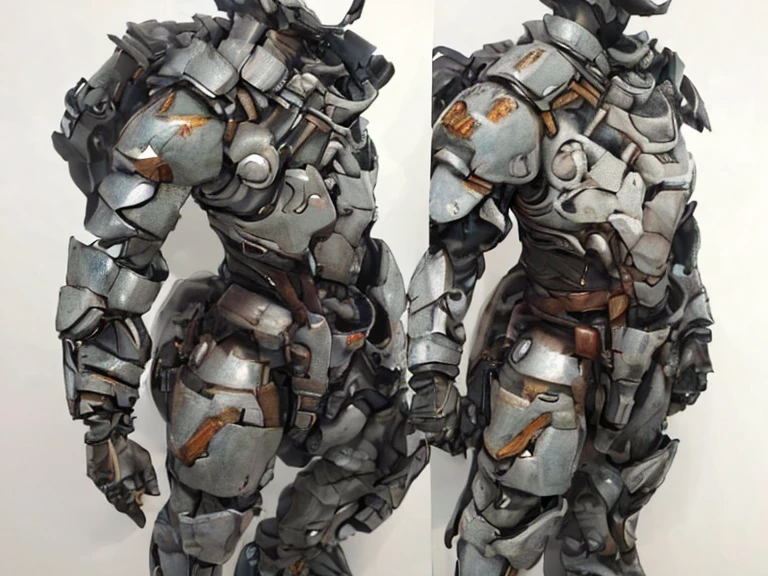Figures，Model design，Tide play blind box，The whole body of the character，base，Wu Yifan，Handsome cybernetic boy looking at camera lingerie detailed muscular reality masterpiece
