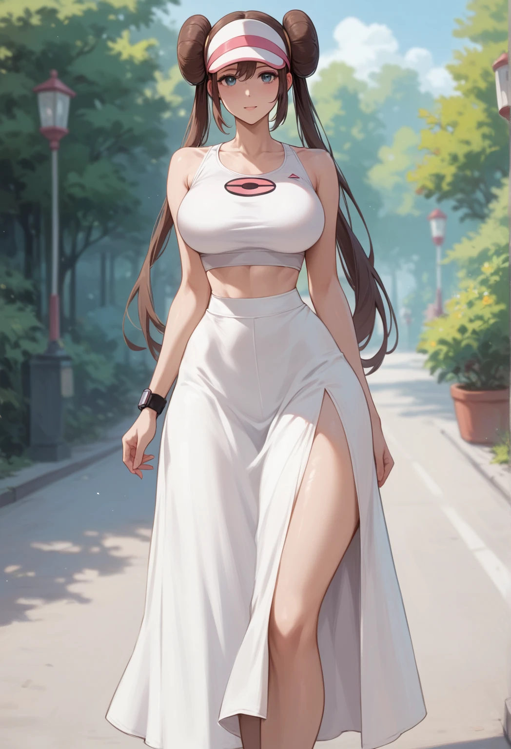(masterpiece:1.2, best quality), (1 woman, alone),sexy중년여성ication, sexy중년여성, (mature woman), 40 year old woman, assembly, smiling , chapped lips, very detailed, Bright and perfect face, , sagging breasts, (skin dentition), ((thick thighs)), slim waist, hourglass shape,tall ,long legs, (red lips), thick lips, (Voluminous black hair), Very long straight hair, blue eyes, long white lace, arm gloves,bare shoulders, necklace, big earrings, (sweating), sexy, blushing, (adult seducer), sexy pose, walking, outdoors, countryside, lawn, flowers, soft lighting, (front view), take one&#39;s own hair, (from below),