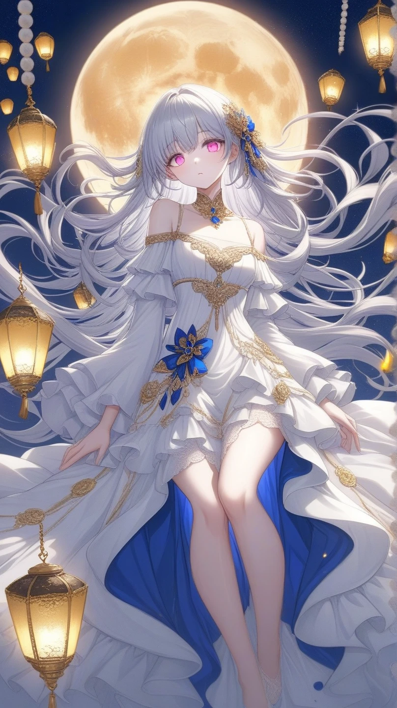 sexy anime girl of average height, It has huge wings of pure light, translucent and ethereal. They have a soft golden outline and emit a soft glow that illuminates their surroundings without dazzling.. Her skin is soft and ivory-colored, reflecting light as if it were slightly illuminated from within..