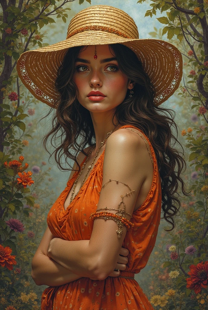 ((chama)), Estilo Modelshoot, (extremamente detalhado CG unidade 8k wallpaper), foto de corpo completo da obra de arte mais bonita do mundo, Mulheres bonitas, professional majestic oil painting by Ed Blinkey, Atey Ghailan, ghibli studio, por Jeremy Mann, Greg Manxadinho, Antonio Moro, trending in the artstation, trend in CGSociety, intrincado, High detail, foco nítido, Dramatic and Photorealistic Painting Art by Midjourney and Greg Rutkowski