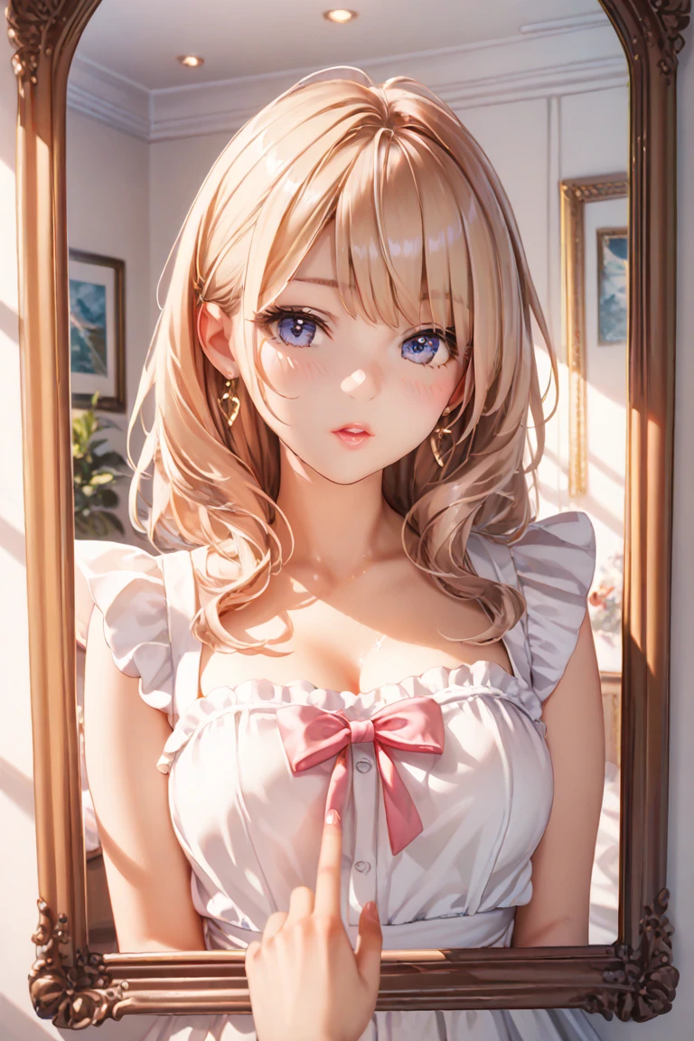 anime girl with long blonde hair sitting on a bed, seductive anime girls, Beautiful anime girl, Anime goddess, beautiful and seductive anime woman, attractive anime girls, Blonde anime girl with long hair, Beautiful anime woman, pretty anime girl, cute anime waifu in a nice dress, anime best girl, Anime waifu, Anime girl, beautiful alluring anime , Cute anime girl