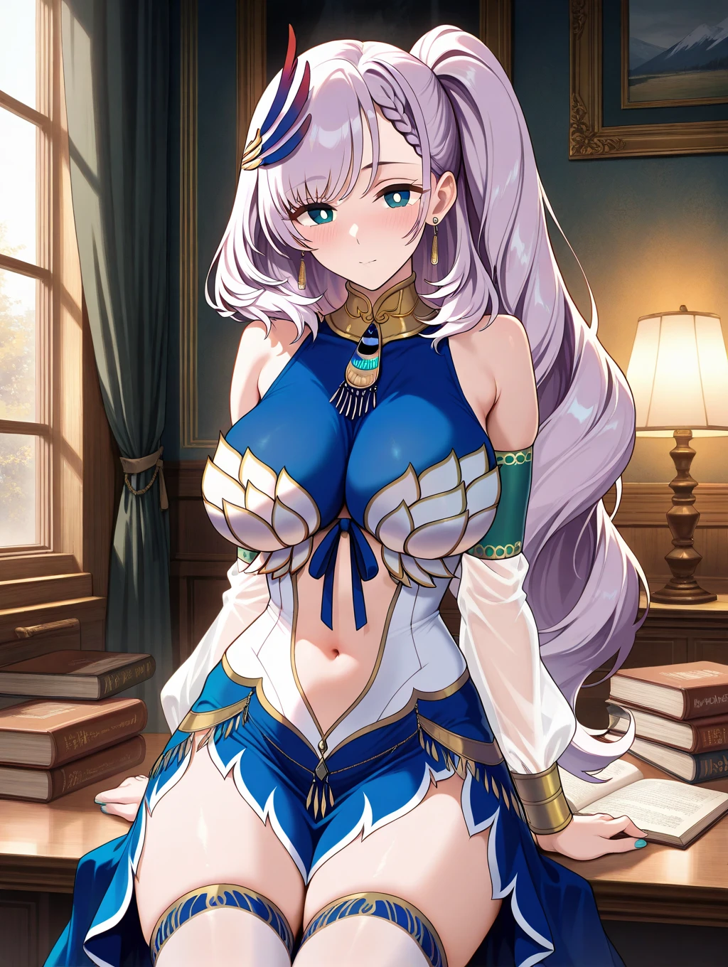 masterpiece , best quality , 8k resolution , sexy, seductive, flirty, game of thrones, exquisite lighting , highly dramatic picture, cinematic lens effect, busty bitches, perfect face, perfect hands, perfect anatomy, Ecchi Pokemon girl in swordgirl costume, colourful clothes, located in backroom, crying mascara lines, visible panties, looking at viewer nervously + frown,