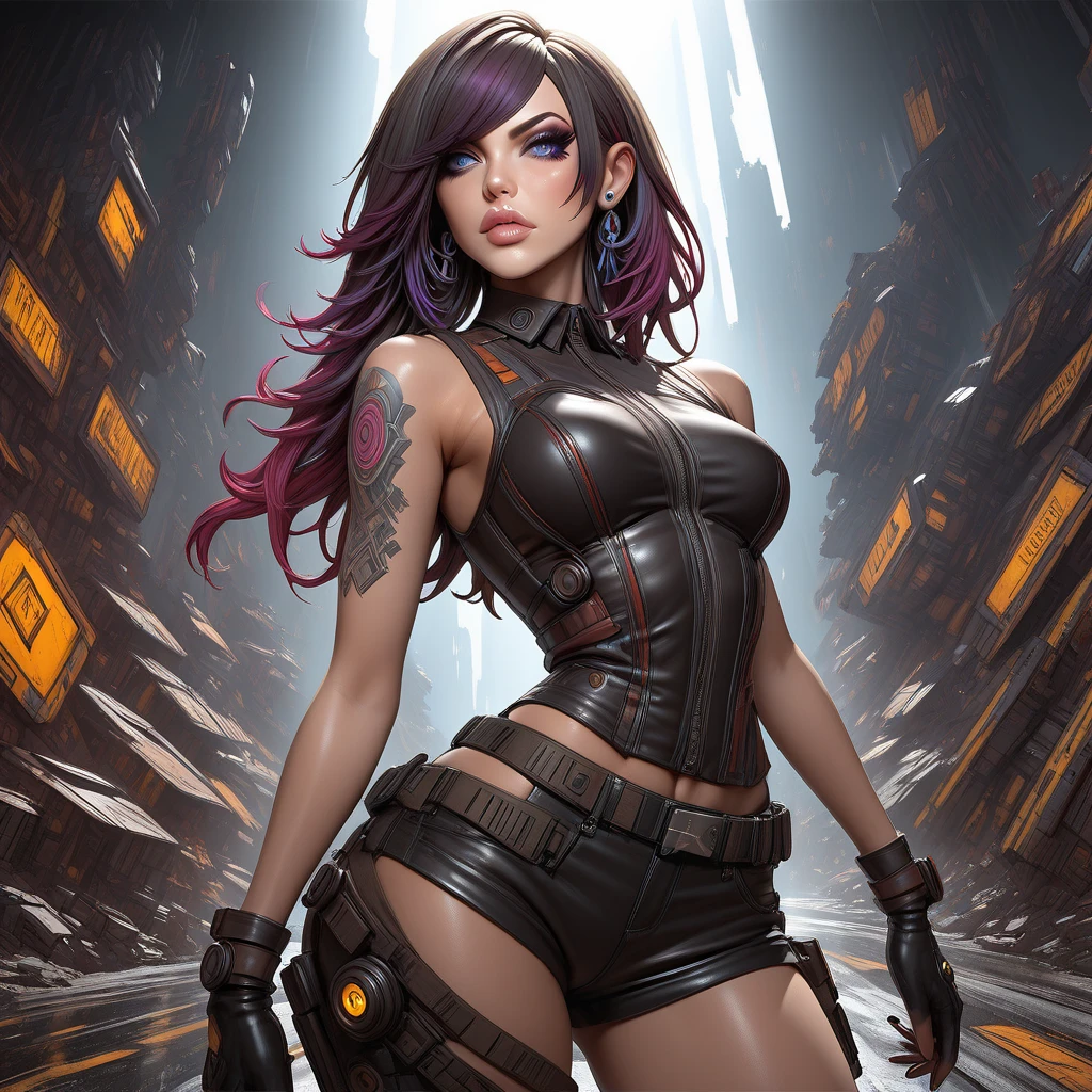 Cyberpunk woman + gta5 + The gang of epic Looney Tunes --auto --s2
