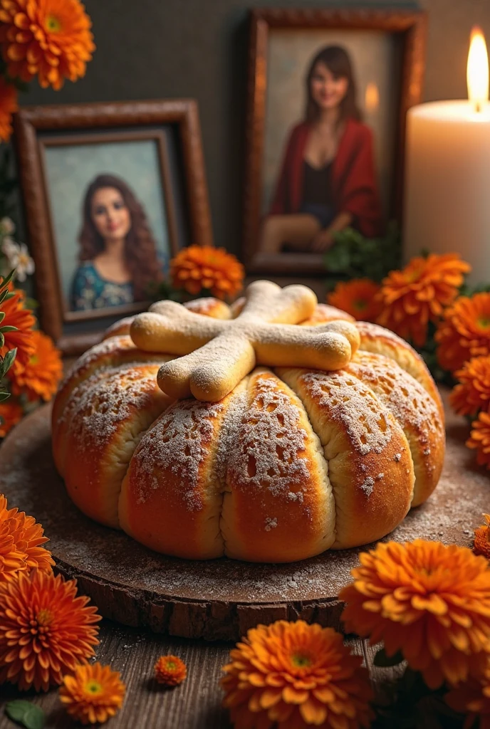 Make a Mexican bread of the dead for the day of the dead for an offering but without anyone around