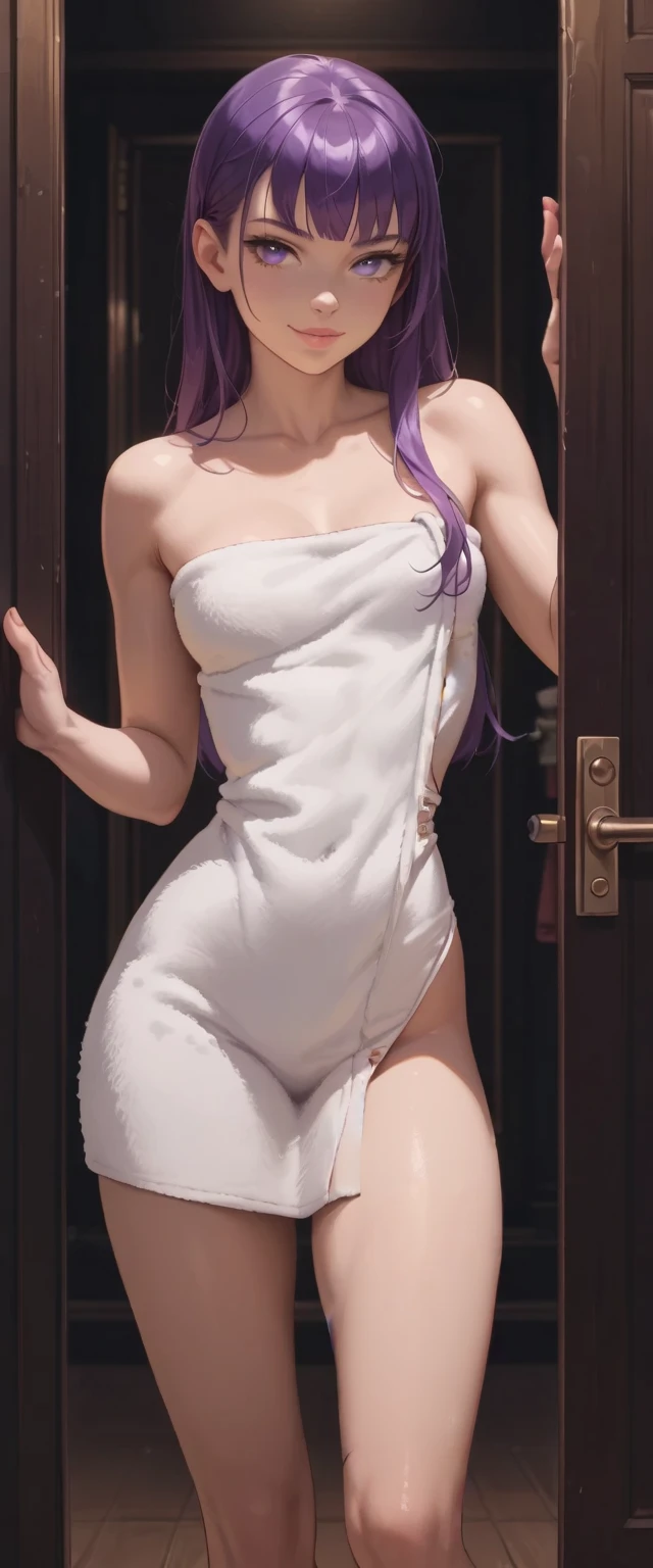 "A real masterpiece (full body portrait1.2) of a 20 year old girl with a pretty, sexy face, cinematic lighting enhances the beauty of the woman with smooth skin, colorful tattoos , solo, double white, beautiful dark eyes and milky white skin. purple hair. Her perfect anatomy is complemented by a very cute smile and beautiful eyes that can make anyone look You'll fall in love with it. The graceful head frame highlights her beauty. Her face is very detailed, the image is 12k quality."