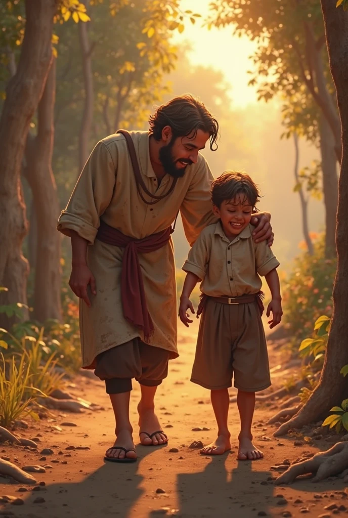 There was a poor man living in a small village. He worked hard all day to earn his living, but it was barely enough to meet the needs of his family.. One day, his daughter became very ill and he had no money for treatment.. Turn to God in prayer, asking Him for help and relief.. The next day, while working in the field, he found a bag full of money buried underground.. Instead of keeping it, he went to the village elder and told him what he had found.. After searching, it turned out that the money belonged to a rich man who had lost it many years ago.. The rich man thanked the poor man for his honesty, and rewarded him with a large sum of money sufficient to treat his daughter and change his life for the better.. Thus the man and his family lived in happiness and contentment, thanks to God’s grace and generosity..