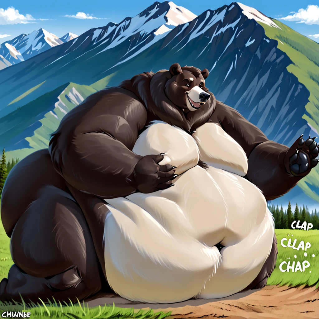 Wolf, female, long messy hair, huge breasts, huge breasts, enormous fat ass,fat thighs, morbidly obese,claws,back view,nude, mountain ,fat arms,hyper ass, hyper ass, hyper ass, colossal curves, colossal curves, colossal curves,solo