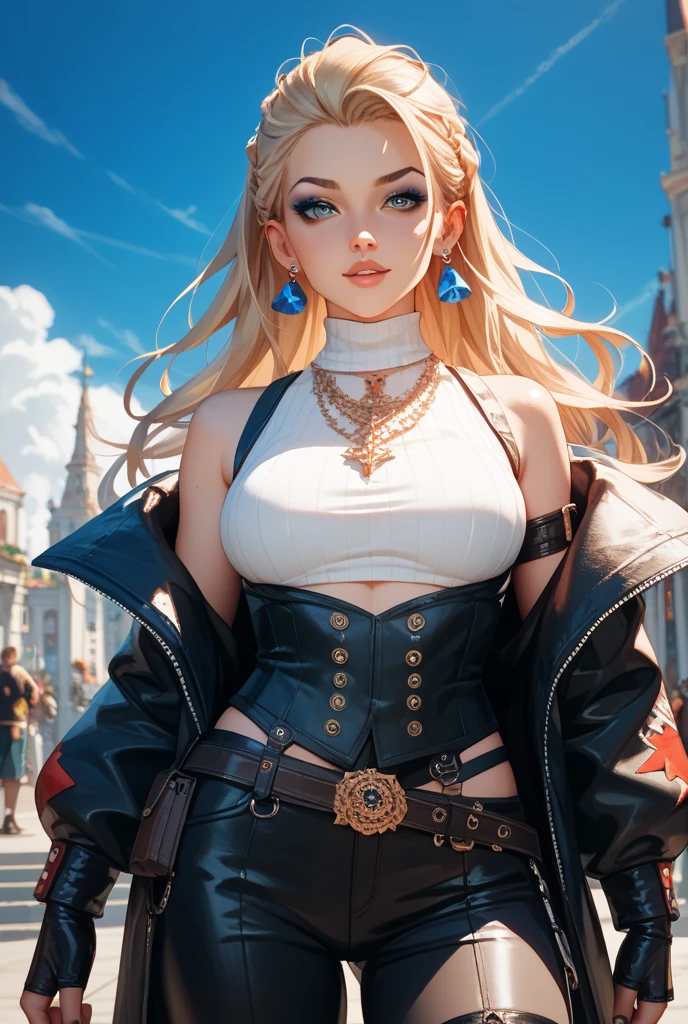 ((front view)), ((ultra high definition)), ((ultra high resolution)), ((full sharpness)), ((maximum quality)), ((Cinematic)), ((8k)), ((Malin Åkerman)), ((totally identical)), (()), ((extremely beautiful)), ((alone)), ((full body)), ((ultra detailed face)), ((ultra detailed eyes)), ((ultra realist eyes)), ((ultra detailed irises)), ((same irises)), ((perfect irises)), ((perfect body)), ((ultra delicate hands)), ((ultra detailed hands)), ((small hands)), ((ultra detailed fingers)), ((natural lighting)), ((malicious smile)), ((smooth skin)), ((totally ultra realistic)), ((repeat the same face)), ((always the same face)), ((repeat always the same face)), ((always the same body)), ((always the same proportions)), ((flat belly)), ((looking at the camera)), ((wearing a short medieval skirt)), ((nice body)), ((wearing a short medieval top)), ((seductive clothing)), ((belly button is showing))