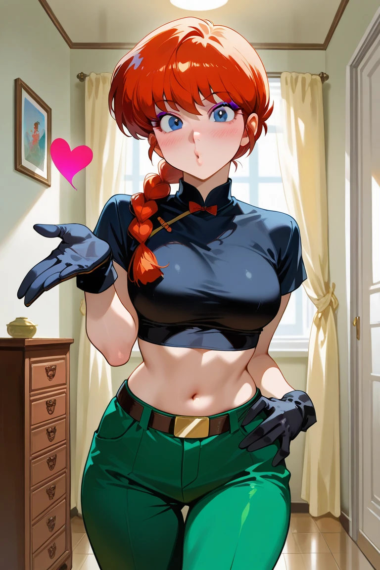 (best qualityer:1.3), android 21, ), busty, cleaveage, (chestnut hair), seductiv, rosto sensuous,  sensuous, curvy body, big-ass, (tight blue and red dress),  short dress, strong legs, strong bodie, brawny 