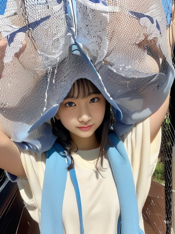 Girl Flying in the Sky、Cute smile、Cute face