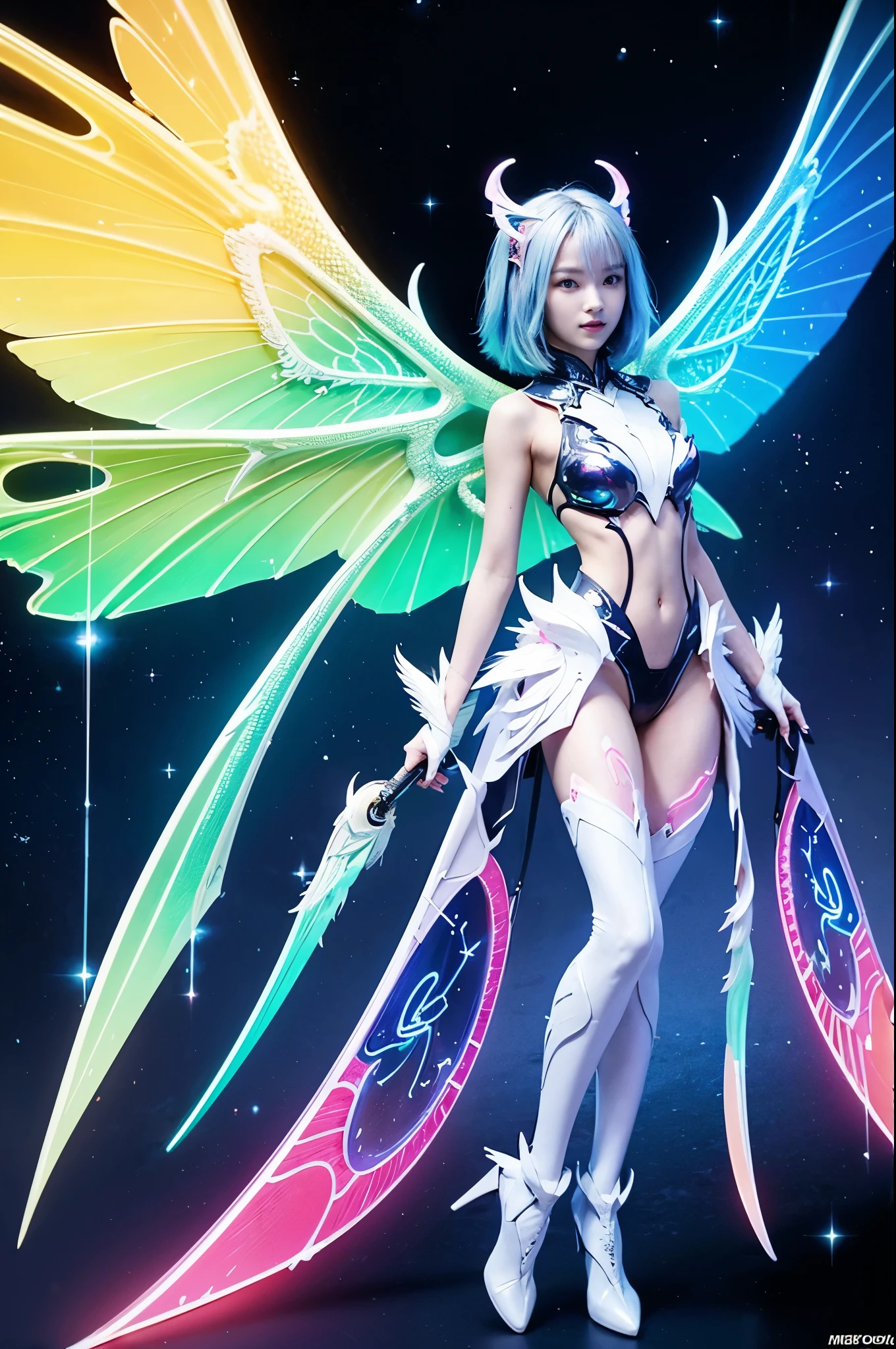 ( Masterpiece, White and vivid colors, (Exposed:1.2), (nipple:-0.9)(Acutance:0.9)), (((Renbutsu Misako|Misako Renbustu))), ((face variations)), { Navel | pretty Ass }, portrayed in the best quality and high resolution. The image should be ultra-detailed, realistic, and photorealistic with a touch of rawness. concept art. The color tone should be vibrant and vivid, enhancing the overall visual impact. (Whole Body proportions and all limbs are anatomically accurate), (Vivid Colorful light shines through the delicate stained glass). delicate limbs, Detail of sparkling oiled ivory skin, (short Bob, delicate wear), Whole Body proportions and all limbs are anatomically accurate .