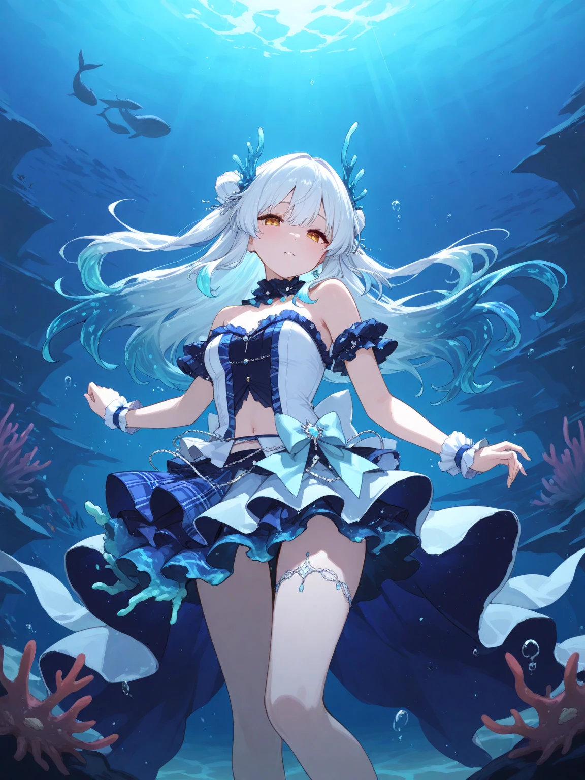 [(Transparent Background:1.5)::5],(((masterpiece))),(((best quality))),(((Very detailed))),illustration, 1 girl,alone,mystery,bright colors,Shiny, underwater透明密封半球形玻璃穹頂, (white hair),(purple eyes), whole body,barefoot,Long and natural hair, Require,underwater, dome,close up,dynamic action,camera angle,(((Box composition))),Sit cross-legged，leaning on bookshelf, Volumetric lighting, multi-colored eyes, exquisite eyes, super detailed,faint smile, Very detailed, beautiful, substance, super detailed, best quality, complicated, 4k, 8k, Popular topics on Artstation, good anatomy, beautiful lighting, Award-winning,