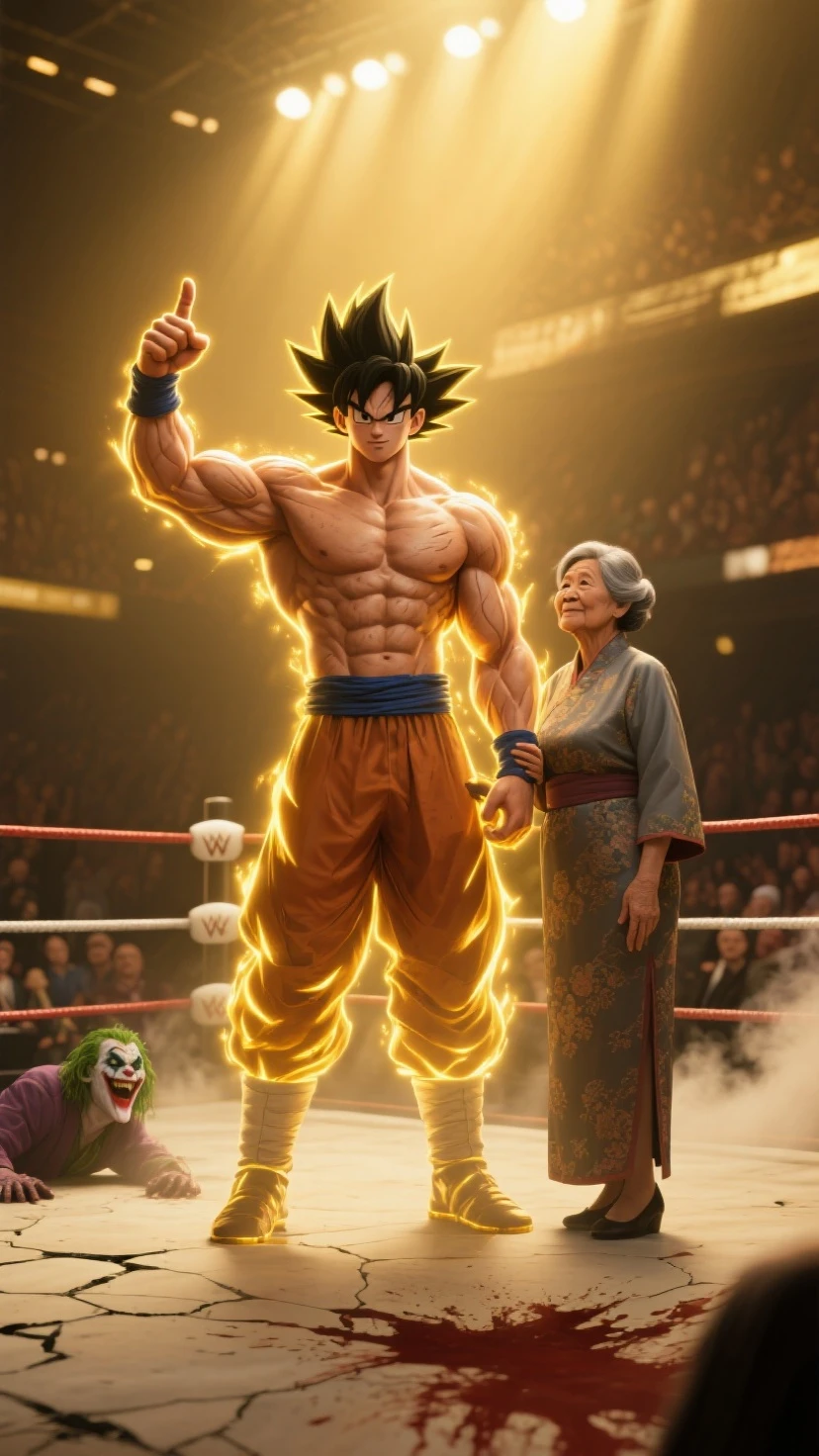 Sexy Goku in a thong dancing for a bunch of old ladies