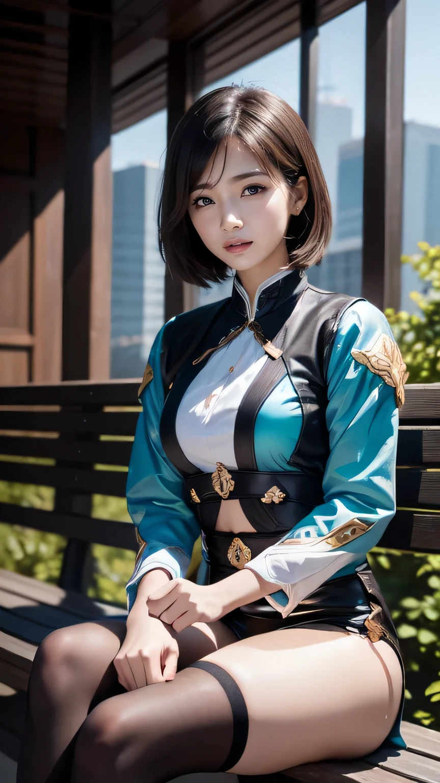 Tolerate, Demon slayer, Shinobu Kocho, anime, 32 years old, ((Butterfly themed costume, 蝶の模Mr.が入った黒い羽織など, Brown full-body military uniform)), ((Tolerateコスプレ)), ((A very cute caucasian 32 years old mom cosplaying shinobu), ((Blur the background)), 1 girl, Wide range photograph撮影, Wide range, (Mature Woman), Long and beautiful face, Clear Face, Realistic Face, True Face, Absolute reality, ((Hot body)), ((Demon slayer dress)), ((Demon slayer)), ((shinobu dress)), ((Cosplay Dresses)), Huge , Covered, (((Realistic))), ((Dress neatly)), waist curve pose, surface side, (8k, RAWphotograph, highest quality, masterpiece), (Realistic, Realistic: 1.9), ((Full Body Shot)), スタイリッシュA pose, ((Highly detailed skin: 1.2)), ((Realistic: 1.9)), photograph, masterpieces, highest quality, (Beautiful Blue Eyes, Gorgeous pale gray black curly hair, White skin, Thick body, Coarse hairs on lower abdomen, perfect slim figure), Mr.々A pose, Highly detailed face, Fine grain, Many people are looking at her with excitement., (((close))), Light of the sun, Cinematic, ((photograph撮影)), photograph