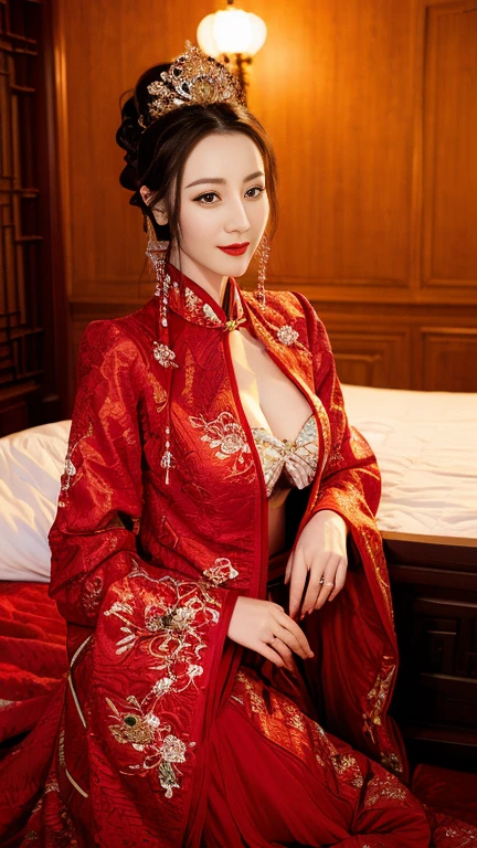 Beautiful woman wearing cheongsam and stockings, robed, Stately, Joshinhan,
