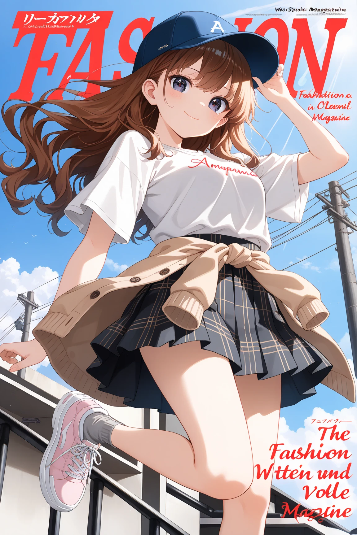 Open the leggrom below From the ground hi-school girl Underwear pattern Look away and peek