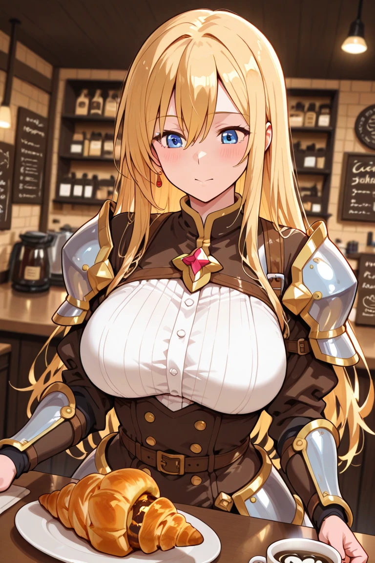anime, elven adventurer, big breasts, thick thighs, nice hips, skimpy leather armor, bow, blonde hair, tavern, drunk, undressing (breastplate),