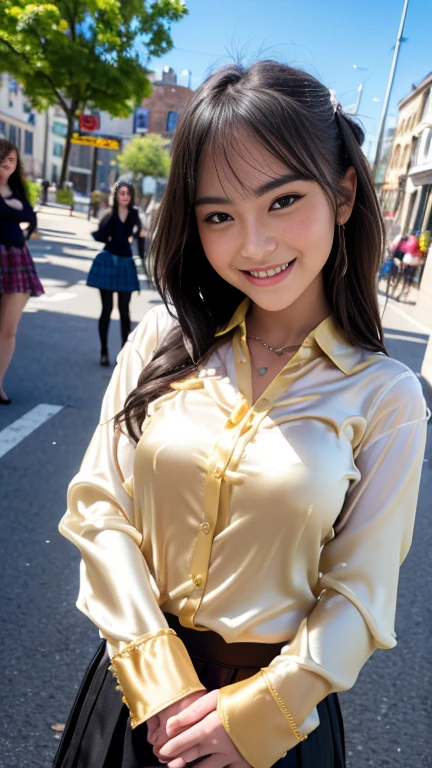 (8K、Raw photography、Highest quality、masterpiece:1.2),(Black Hair、Dark Eyes:1.9),(:1.6)、View your audience,Viewed from the front,White skin,(:1.3)、(Tight waist:1.6)、(Clothes that accentuate the shape of the breasts:1.0)、(Big Breasts :1.3)、Slim figure、Ultra-high resolution,beautiful,beautiful fece,(One person、No background:1.9),whole bodyボディー,Japanese women,(reality的:1.37)、Photon Mapping,reality、(Baby-faced and cute: 1.2)、(Cute Smile: 1.8)、(Round face: 1.8)、Radio City、Physically Based Rendering、Depth of field rally background、photograph, (I can see your knees、Thigh close-up:1.8),(:1.6),whole body、Great quality