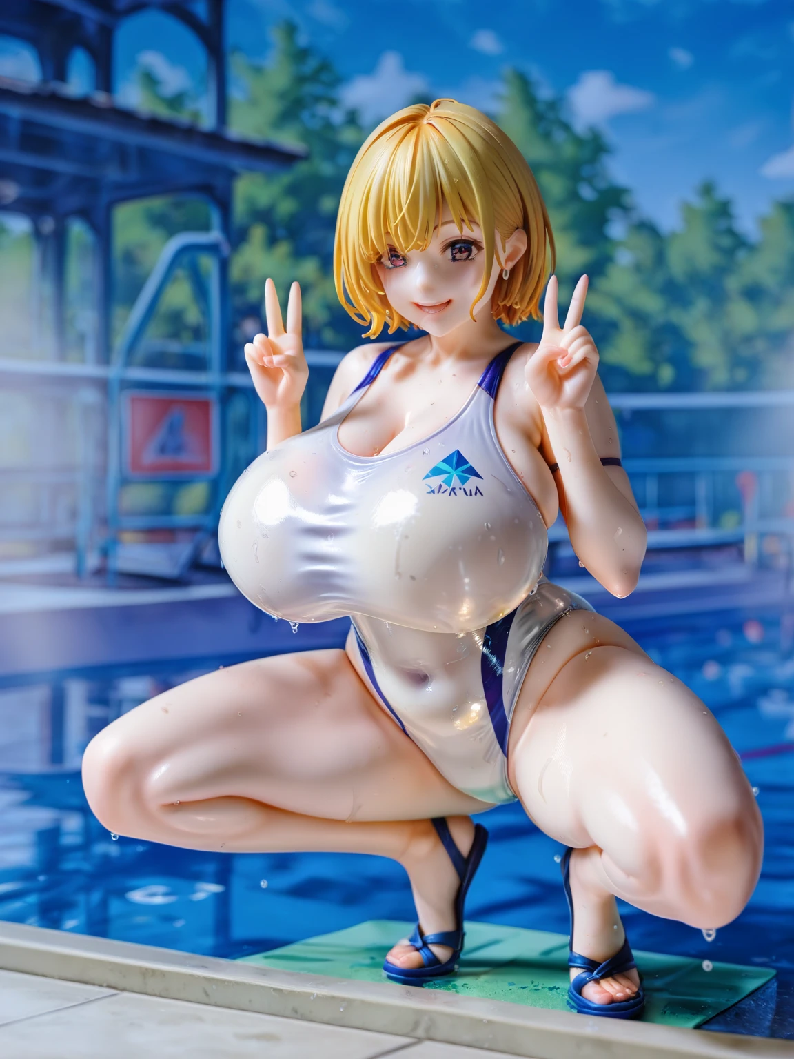  (8k, Highest quality, masterpiece:1.2), (Realistic, photo-Realistic:1.37), (High color saturation:1.0),  (Very detailed肌), (Highest quality:1.0), (Ultra-high resolution:1.0) ,(Realistic:1.0), (Very detailed:1.0), (8k, RAW Photos:1.1)、Standing Random Pose, smile, Natural Breasts, Perfect lighting, ((3 female students)), 48 years old, (mysterious), Clear and detailed, ((Cute Swimsuits, Japanese Stripes々Swimsuit)), (classroom), Cute Face, (No pants),Stripes々Underwear、Standing posture.Beautiful mature woman、Plump body