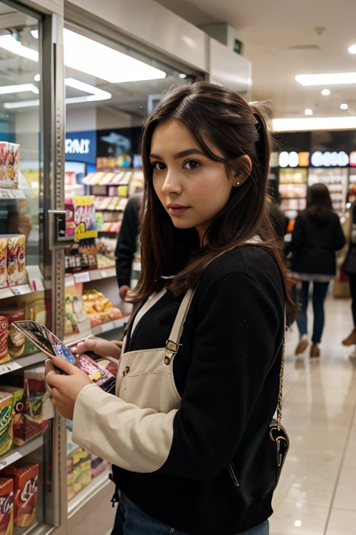 When Sofia is in the store, It is a combination of practicality and style. Here&#39;s what she would look like:

Sofia enters the store with a clear purpose in mind. Seus olhos verdes vasculham as prateleiras, looking for items that combine functionality and elegance. Her brown hair is impeccably groomed, evidencing your attention to detail, even during a simple shopping trip.

Vestindo roupas que refletem seu gosto refinado, Sofia exudes confidence as she navigates the store&#39;s aisles. Ela escolhe cuidadosamente cada item, avaliando sua qualidade e versatilidade. Her ability to find pieces that perfectly fit her personal style is evident in every selection she makes..

In addition to searching for products, Sofia also likes to explore new fashion trends. She tries different styles and combinations, keeping up to date with the latest in the fashion world. Sua abordagem consciente ao consumo reflete seu desejo de qualidade sobre quantidade.

While in the store, Sofia also takes the opportunity to interact with employees and other customers. Your warm and friendly personality creates a welcoming environment around you, making the shopping experience more enjoyable for everyone.

No final, Sofia deixa a loja satisfeita, carrying with you not only your new acquisitions, but also pleasant memories of an afternoon well spent.