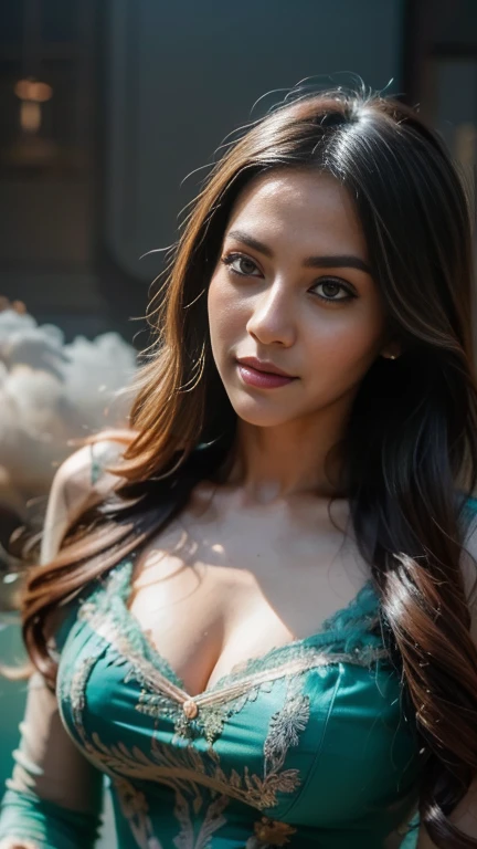 Highly detailed CG Unity 8k wallpaper, of the highest quality, super detailed, masutepiece, Realistic, photos realistic, extremely detailed cute girl, 25 years old, Large breasts , cleavage , (Samba Carnival Dancer, Samba Carnival Wear:1.2) ,
, Round eyes, viewer , Parted lips, Smile , Half body shot, (bed , leaning forward) , (seductif face)