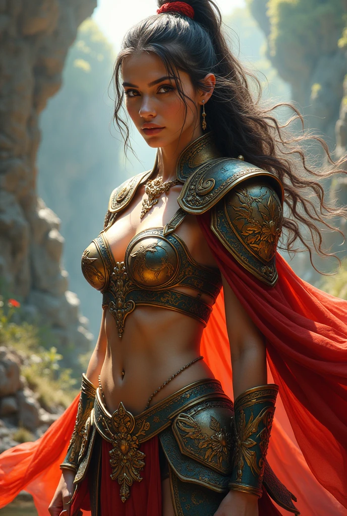 photo of the most beautiful artwork in the world featuring soft lustrous female hero, ((epic heroic fantasy muscular woman rugged wet wounded hero angry looking with long hair and long hair and fierce looking in a dynamic posture dying on the floor, fantastic location, majestic cluttered environment)), full body 8k unity render, action shot, skin pores, very dark lighting, heavy shadows, detailed, detailed face, (vibrant, photo realistic, realistic, dramatic, dark, sharp focus, 8k), (weathered damaged old worn leather outfit:1.4), (intricate:1.4), decadent, (highly detailed:1.4), digital painting, octane render, artstation, concept art, smooth, sharp focus, illustration, art by artgerm, (loish:0.23), wlop ilya kuvshinov, and greg rutkowski and alphonse mucha gracias, (global illumination, studio light, volumetric light), heavy rain, particles floating