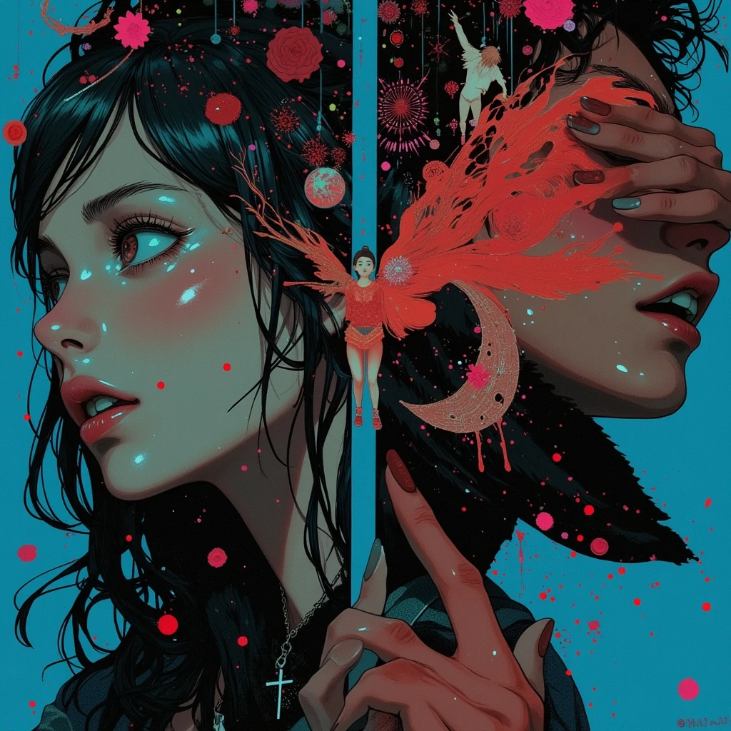 Close-up of a person holding a book with a creepy face., horror manga, horror illustration, horror wallpaper aesthetic, Junji, this work of art, horror!! Highly detailed, horror art, elegant horror artwork, ( ( ( horror art ) ) ), horror fantasy art, This is Junji's art style., detailed 4k horror artwork, nightmare illustration, horror concept art