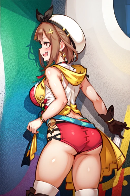masterpiece, best quality, <lora:anmiXL_V1:1> mari \(blue archive\), underwear, 1girl, panties, halo, black panties, animal ear headwear, orange hair, long sleeves, !?, heart, long hair, braid, nun, lifted by self, clothes lift, simple background, navel, blush, blue eyes, sensei \(blue archive\), side-tie panties, habit, looking at viewer, dress lift, bangs, flower, index finger raised, open mouth, single braid, dress, smile, finger to mouth, frills, puffy sleeves, hair between eyes, cowboy shot, white background, puffy long sleeves, solo