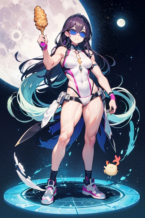 Very detailed, clear, beautiful body, Beautiful nose, Beautiful character design, perfect eyes, perfect face, very high, 4k, Beautiful legs, perfect legs, good hand, perfect hand, Masterpiece, best quality, haveรายละเอียดสูง, illustration, nonsense, perfect anatomy, street fighter, doll set, Chadaloo Doll, doll set, expressionless, empty eyes, look at viewer, red gloves, Emotionless, black Latex, corruption, mind control, female warrior, full body, hypnotized, ความมึนงงที่ไม่haveความสุข, full body suit, Ribbed bodysuit, Both arms are at the sides., obey, perfect woman's body, extremely glossy Latex, hypnosis, Hipnolora, empty eyes, mind control device, Poses, give up_Pose, slave, lie down straight, lie down, lie down at attention, have, necktie, belt, Latex, Ribbed bodysuit, thigh high, garter belt, fighting posture, Extend your right arm away from your shoulder into the air with your hand straight., soldier, thigh boots, 1 girl, hair accessories, blue hair, long hair, purple eyes, (((pixel perfect, perfect details))), alone, 1 girl, United States of America, Featherine Augustus Aurora, Higurashi when they cry, Umineko when they cry, big breasts