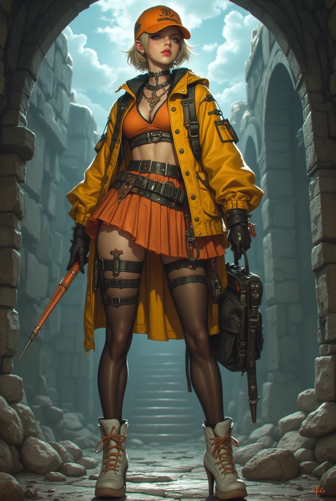 (((black))), (((best qualityer: 1.4))), (((Afro))), (((DuneWalker))), (((post-apocalypse))), (Unbeatable masterpiece), (hiper HD),(CG 8k hyper-realistic), (((breasts big))), (((hyper feminine))), sensuous girl, (bob hair with straight bangs), ((( sculptural body ))), (((1 girl))), 20 year anime girl with perfect body, Beautiful and well-groomed face, slanted eyes, muscular body:1.2, costume with textured details in pixel art, (Head to thigh photos)，modern samurai pants, Complex equipment, rot, cerulean, yellow, orange, Violette, long pants，Tight, dark clothes，With white stars and white stripes, Metal parts in armor, afro girl, (((standing alone))), pirralha violent, (((14歳))), sensuous, pose de atitude, work of art, post-apocalypse, (((manga style))), Bounty Hunter, violent, Manic, the way you want, slenderbody, thin but strong, perfectbody, roupa moderna, Advanced technology, short shorts with checkered pattern in red and black, fur collar jacket, sleeves with vertical striped pattern, neutral background