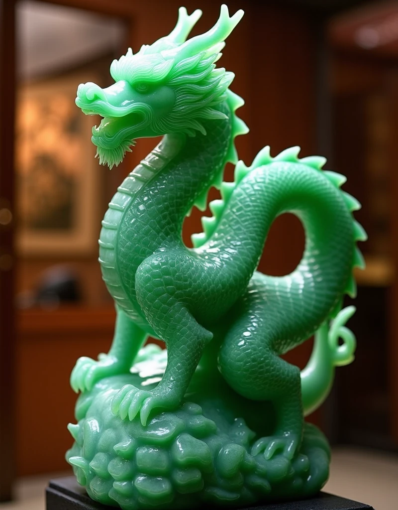 Chinese dragon jade carving