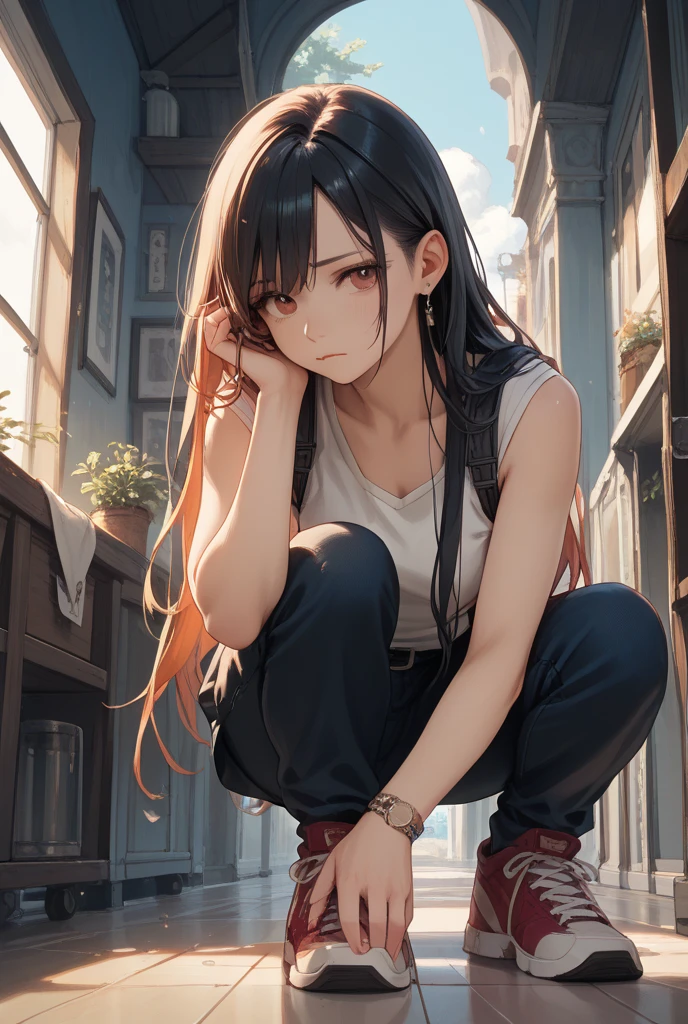 Model shooting style, (Highly detailed CG Unity 8k wallpaper), Full-body photos of the world&#39;The most beautiful artwork, Medieval Queen, Green veil, Dark Skin, Black women, Gold crown, diamond, Medieval architecture, Professional, majestic oil painting by Ed Blinky, Liver gailan, Studio Ghibli, By Jeremy Mann, Greg Mantis, Antonio Moro, ArtStation Trends, CGSociety Trends, Complex, High detail, Sharp focus, dramatic, Realistic Paintings by Midjourney and Greg Rutkowski