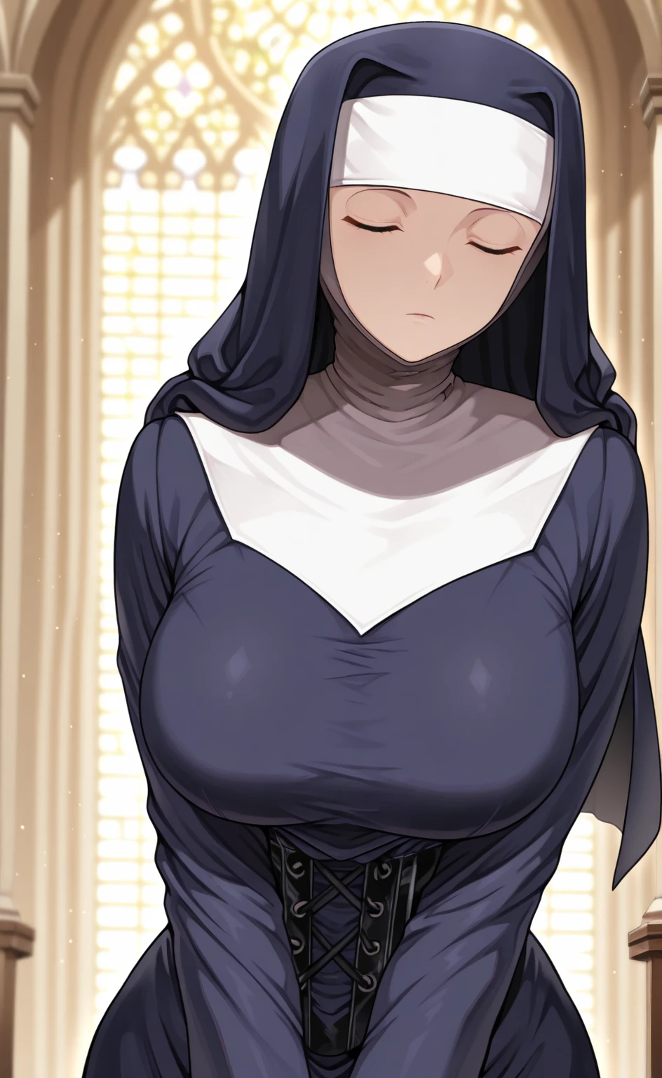 (((pov breast))), Photo of a milf asian female teacher with saggy breasts, in the front of (classroom), 40yo, busty body, tall body, tanned skin, dimples, light, detailed face, embarrassed face, ((looking disgusted)), ((very angry)), (dissapointed), Perfect breasts, big breasts, natural breasts, big nipples, G cup, (((brown hijab))), (((cotton bra))), (penis between breast), (big penis), (big testis),(erection)