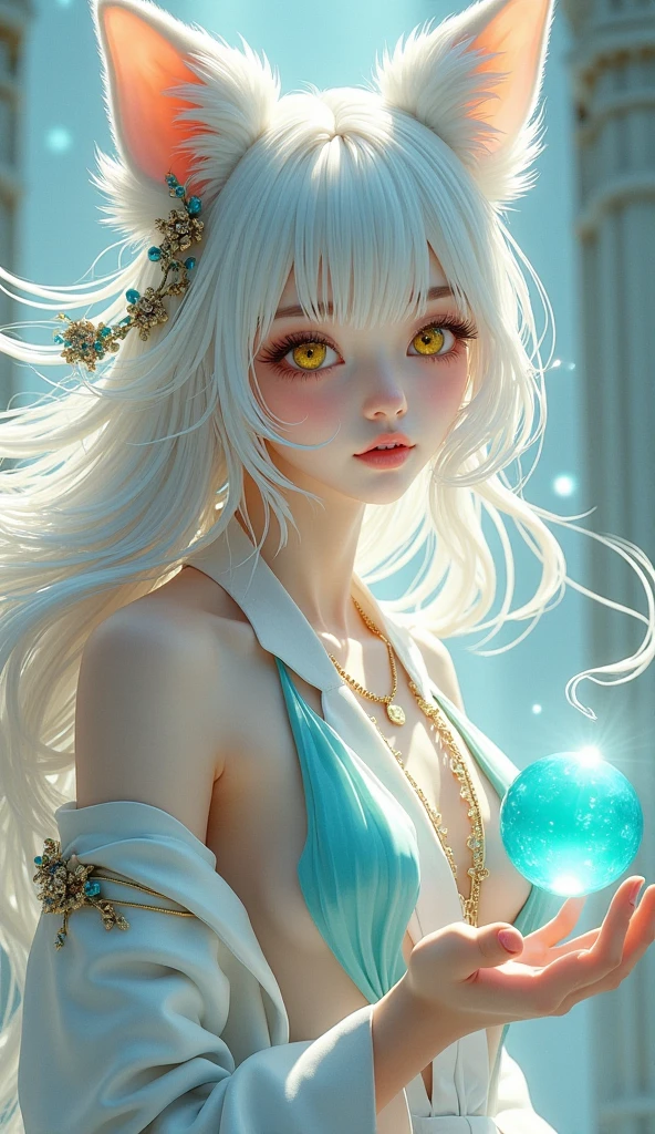Young woman, anime, gorgeous, sparkles, Sexy on the Frozen Lake,HD wallpaper, luminous arcs and metal light chains on the frozen surface of the lake, cinematic poster style overhead photography and high definition, Game of Thrones style, unpleasant, Horror, A terrifying look, uhd, permission 8k, balanced, High Dynamic Range Color, strong moment